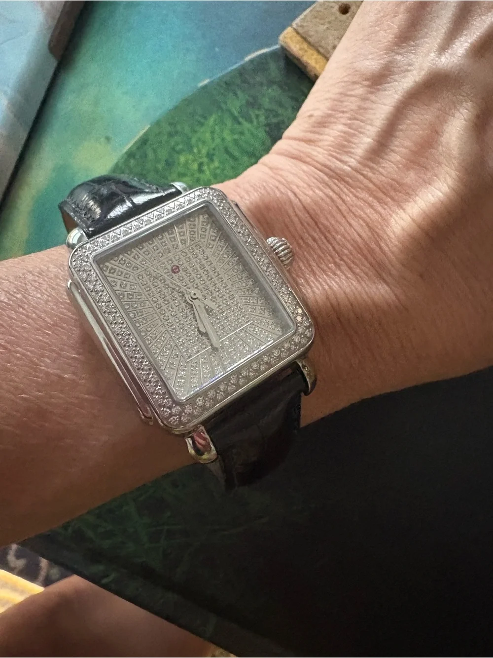 Michele SS 1.5-1 Diamond count. R-20M16 DECO working 32mm alligator band 6-8